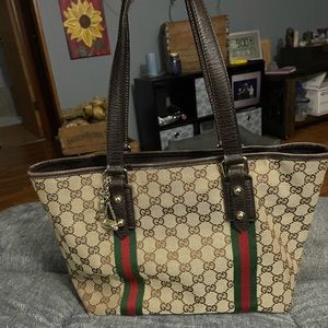 Gucci Sherry Line Canvas Tote EUC